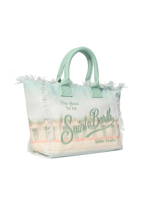Borsa Vanity Forte dei Marmi in canvas di cotone con stampa cabine Mc2 Saint Barth | VANI00108436L